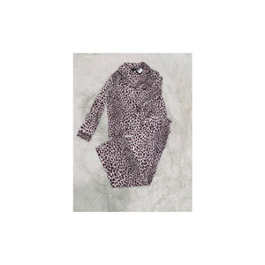 Kate Spade Pale Pink/Brown Leopard Print 2 Piece Pajamas - Sz. Small (NWT)